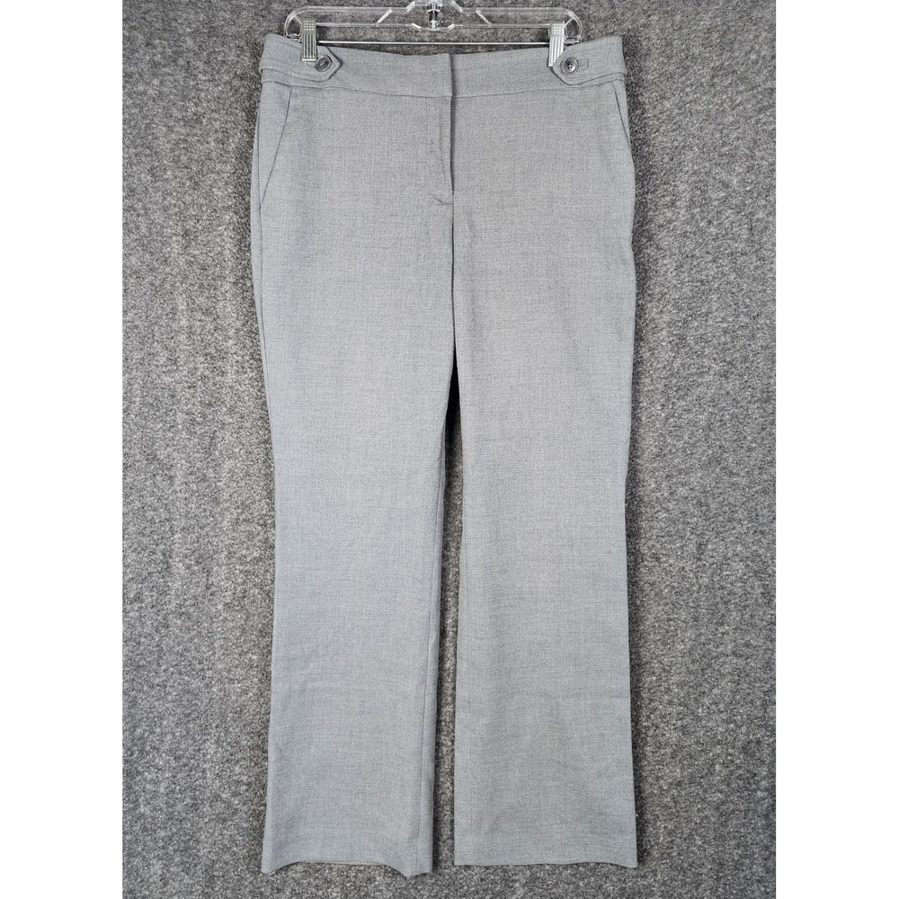 Loft Pants Women 8 Julie Trouser Gray Wide Leg Dress Slacks EUC